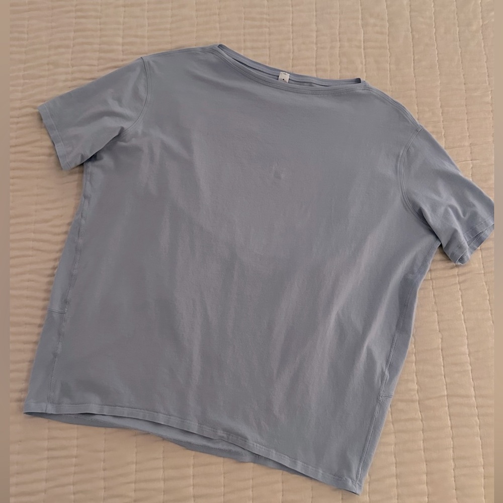 Light blue relaxed fit boatneck tshirt by lululemon
